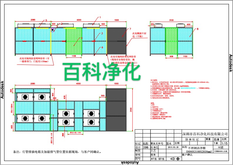 千級(jí)潔凈棚工作臺(tái)制作材料流程
